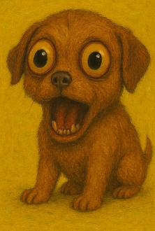 Grinning puppy